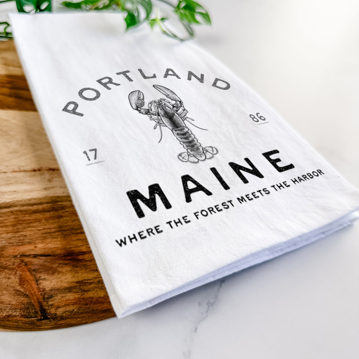 Portland Maine Lobster Tea Towel