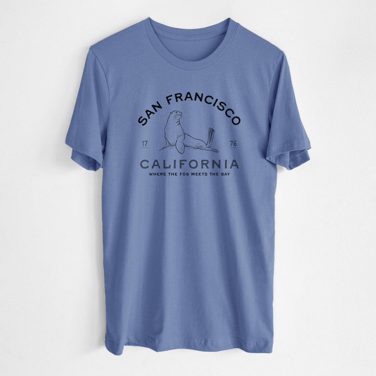 San Francisco California - Sea Lion - Lightweight 100% Cotton Unisex Crewneck