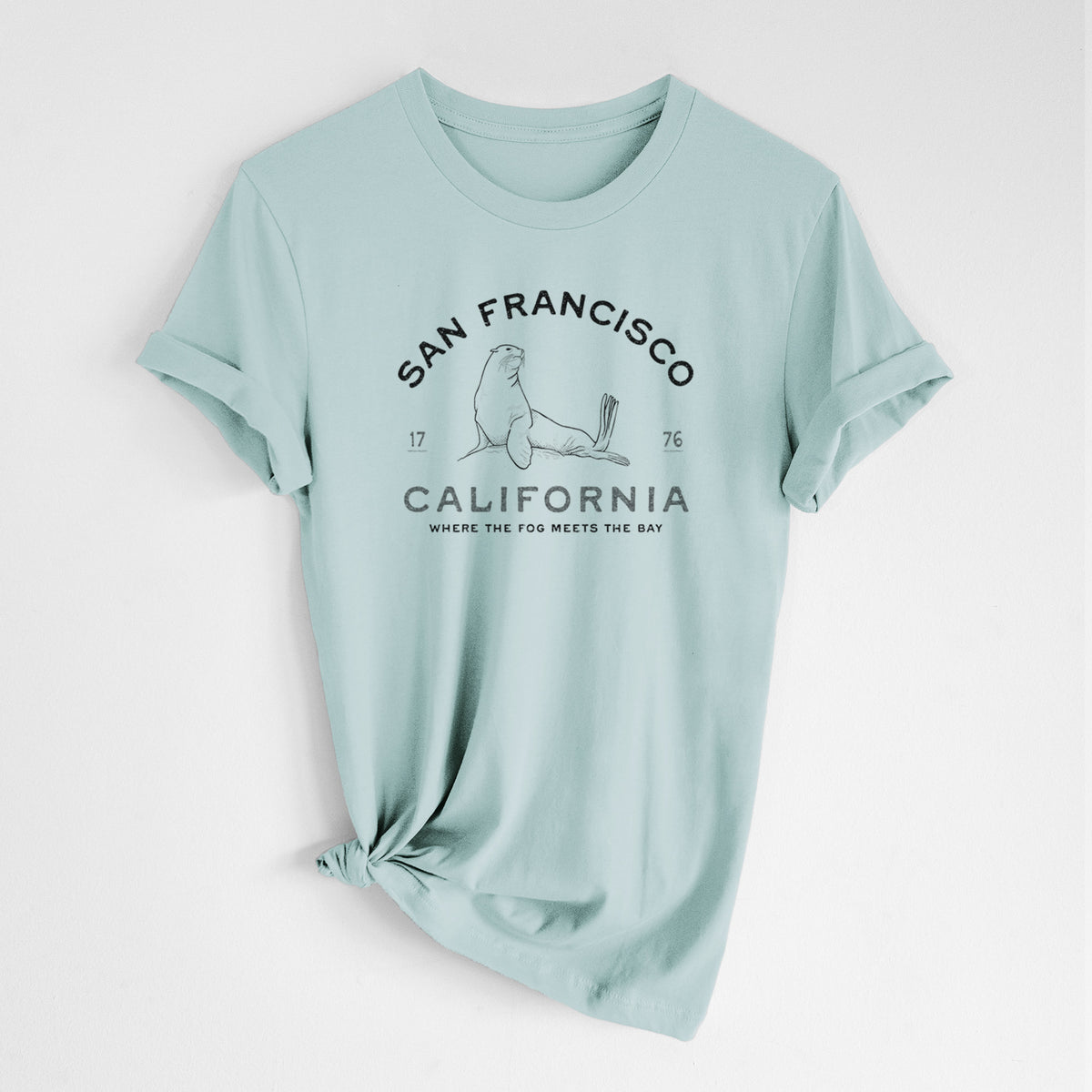 San Francisco California - Sea Lion - Lightweight 100% Cotton Unisex Crewneck