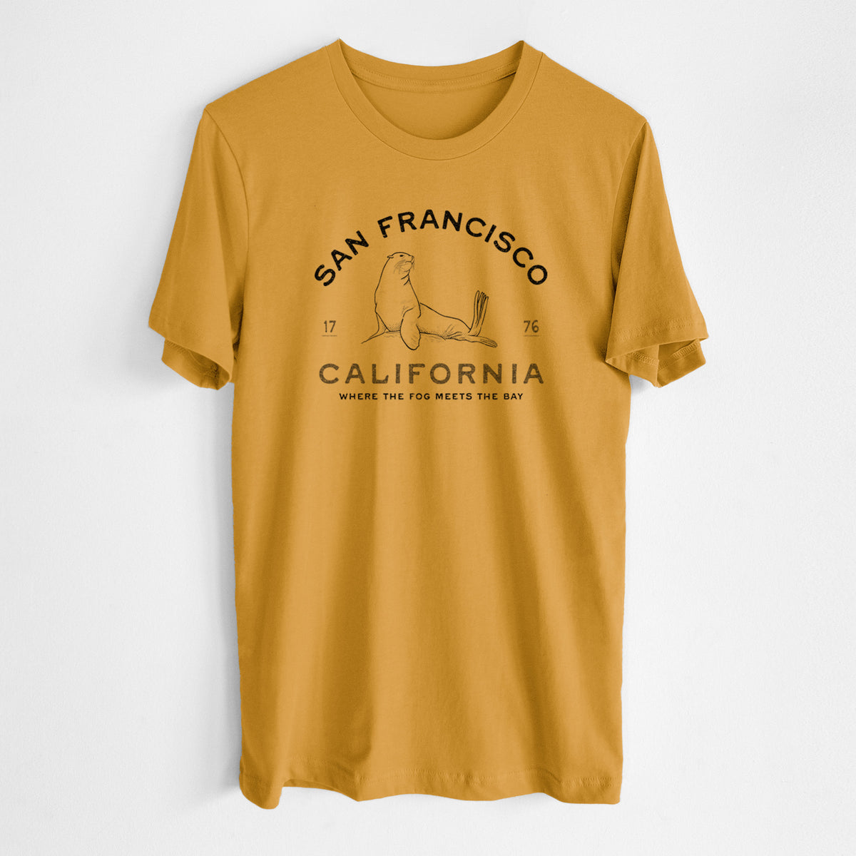 San Francisco California - Sea Lion - Lightweight 100% Cotton Unisex Crewneck