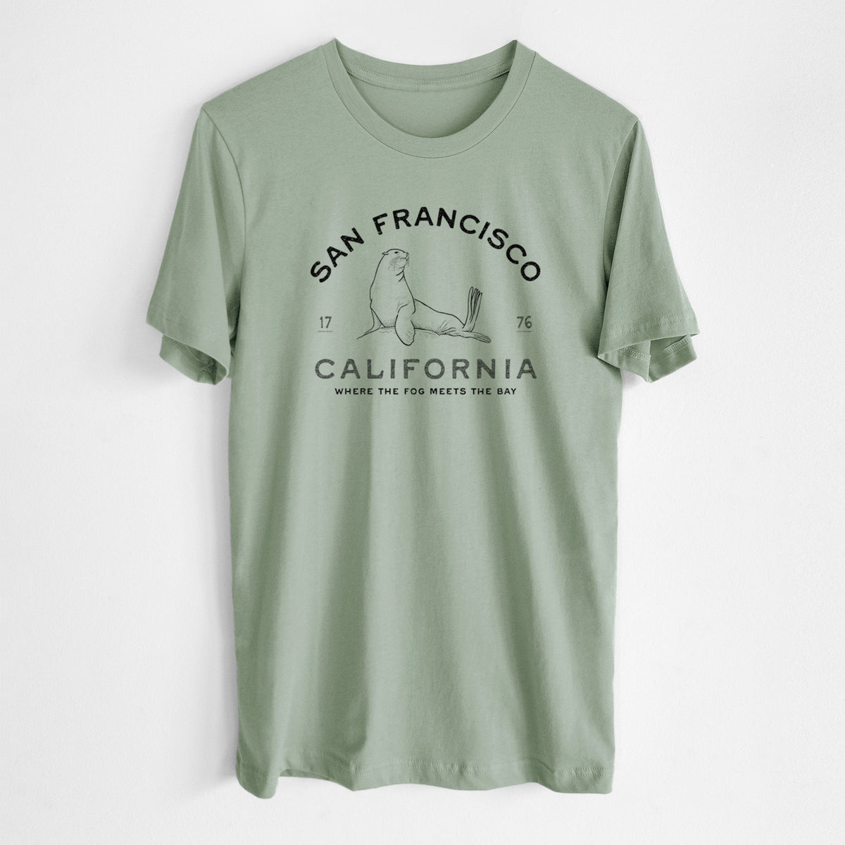 San Francisco California - Sea Lion - Lightweight 100% Cotton Unisex Crewneck