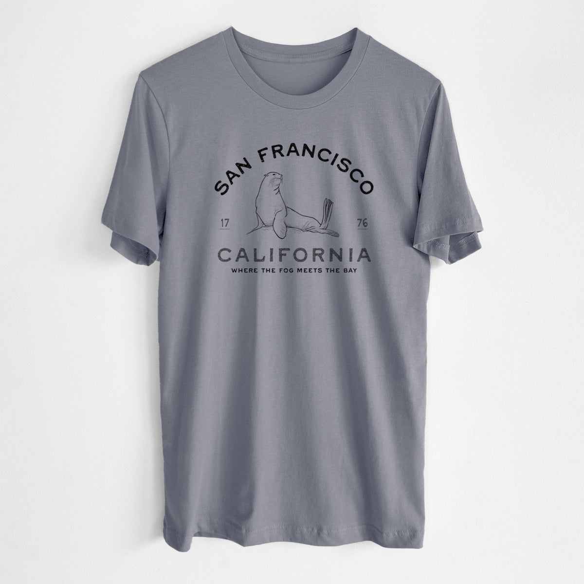 San Francisco California - Sea Lion - Lightweight 100% Cotton Unisex Crewneck