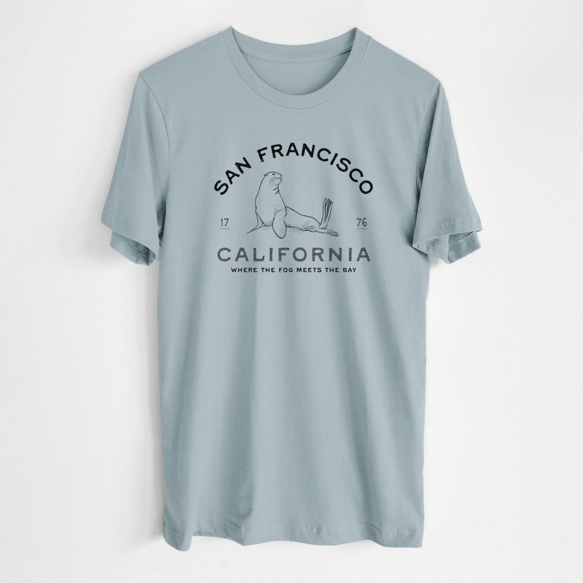 San Francisco California - Sea Lion - Lightweight 100% Cotton Unisex Crewneck
