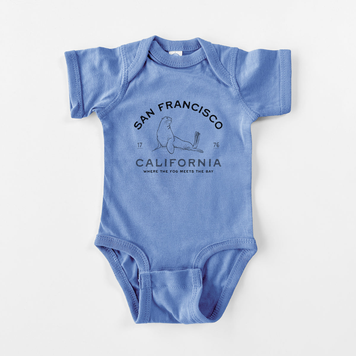 San Francisco California - Sea Lion - Baby Fine Jersey Bodysuit
