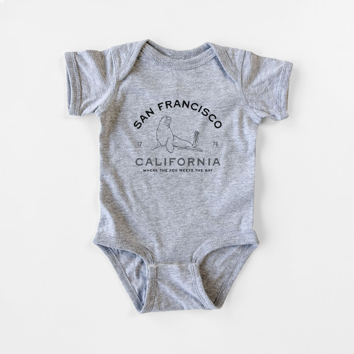 San Francisco California - Sea Lion - Baby Fine Jersey Bodysuit