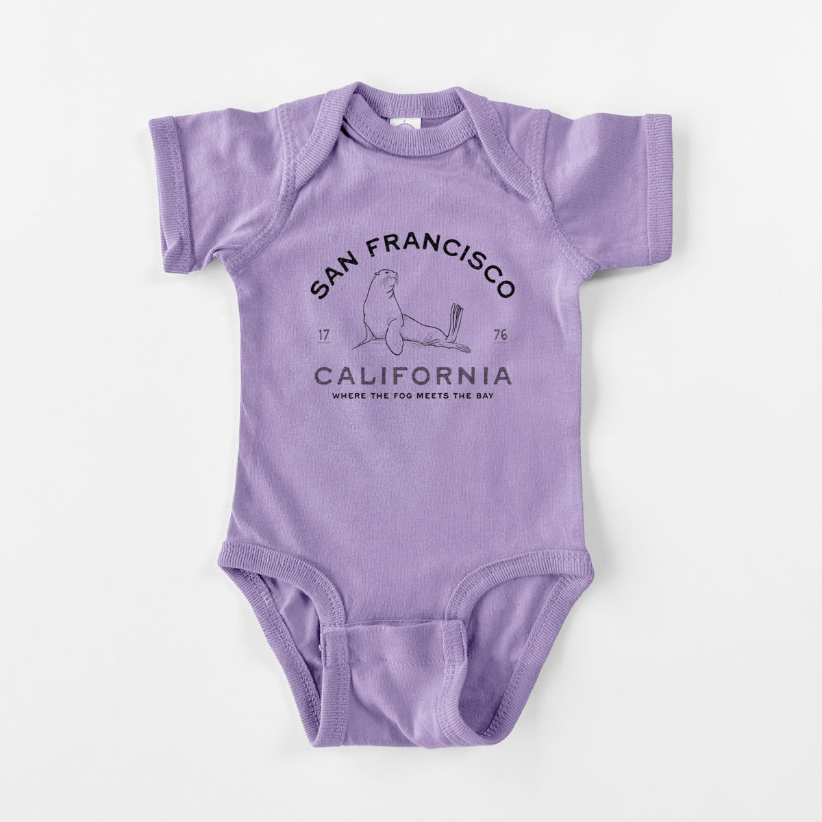 San Francisco California - Sea Lion - Baby Fine Jersey Bodysuit