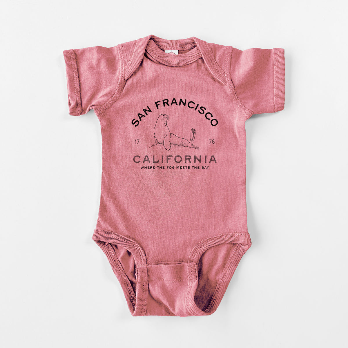 San Francisco California - Sea Lion - Baby Fine Jersey Bodysuit