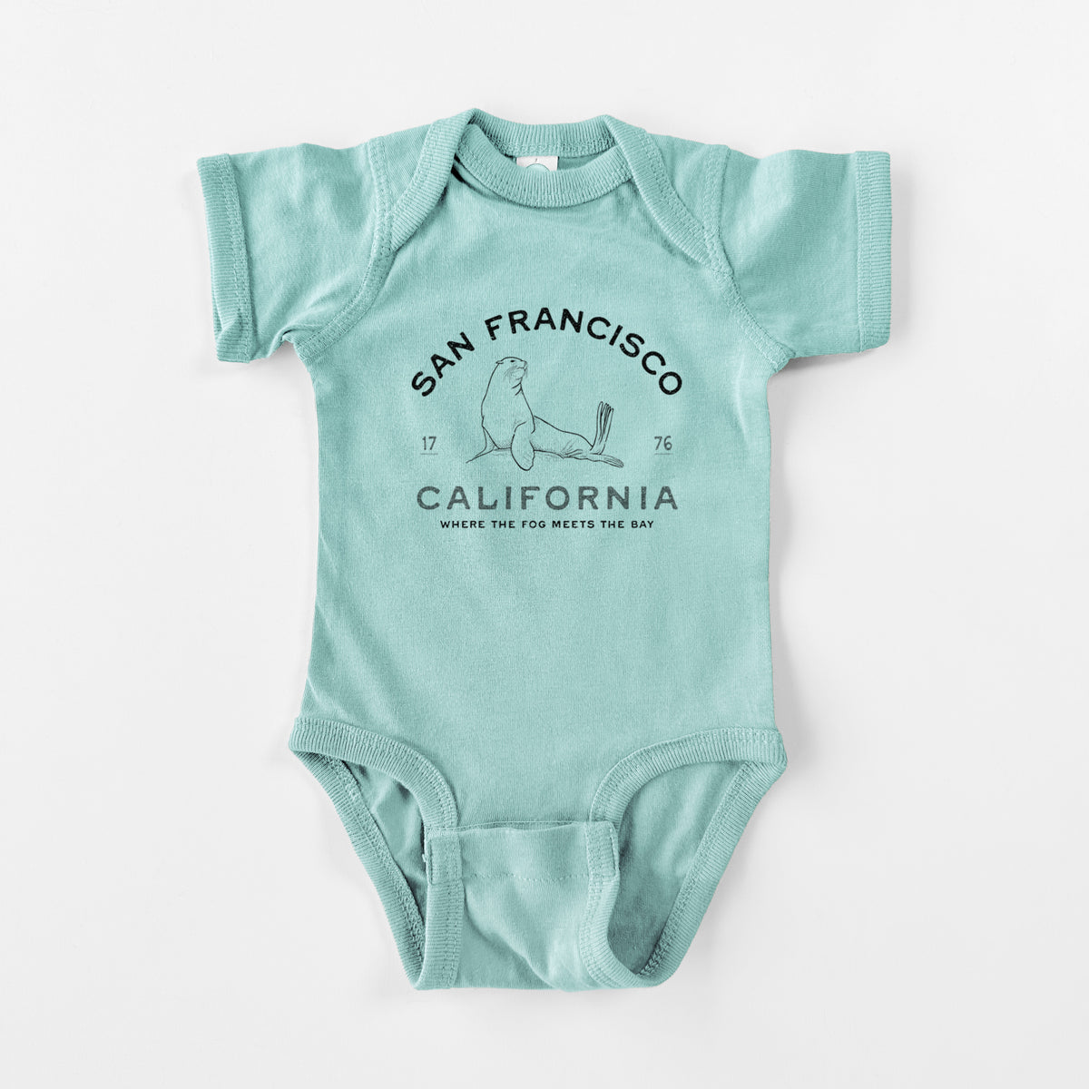 San Francisco California - Sea Lion - Baby Fine Jersey Bodysuit