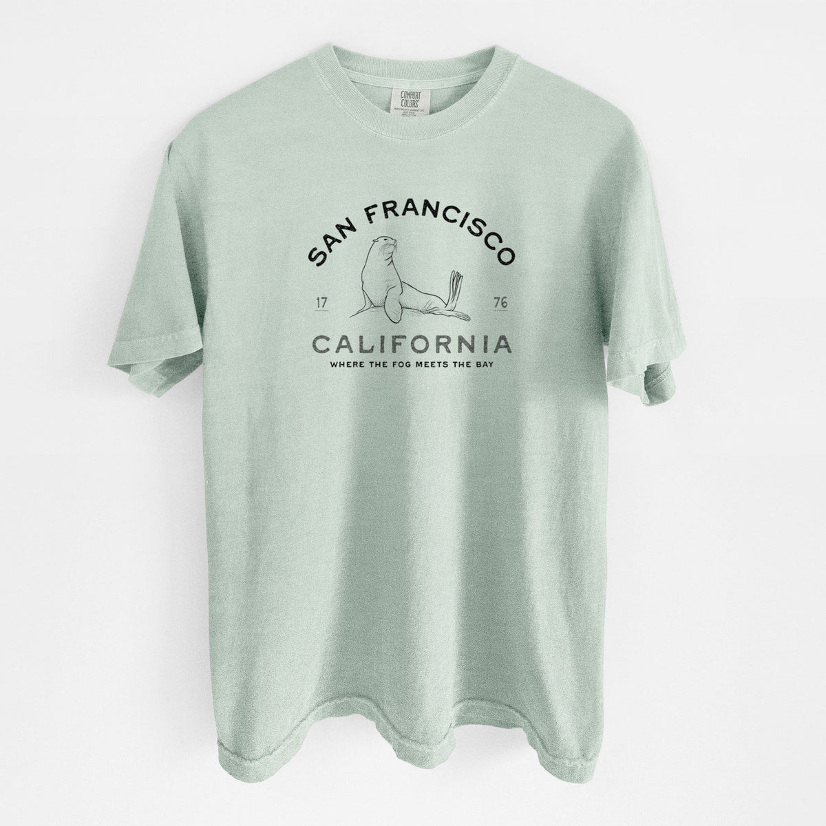 San Francisco California - Sea Lion - Unisex Comfort Colors Garment-Dyed Heavyweight T-shirt