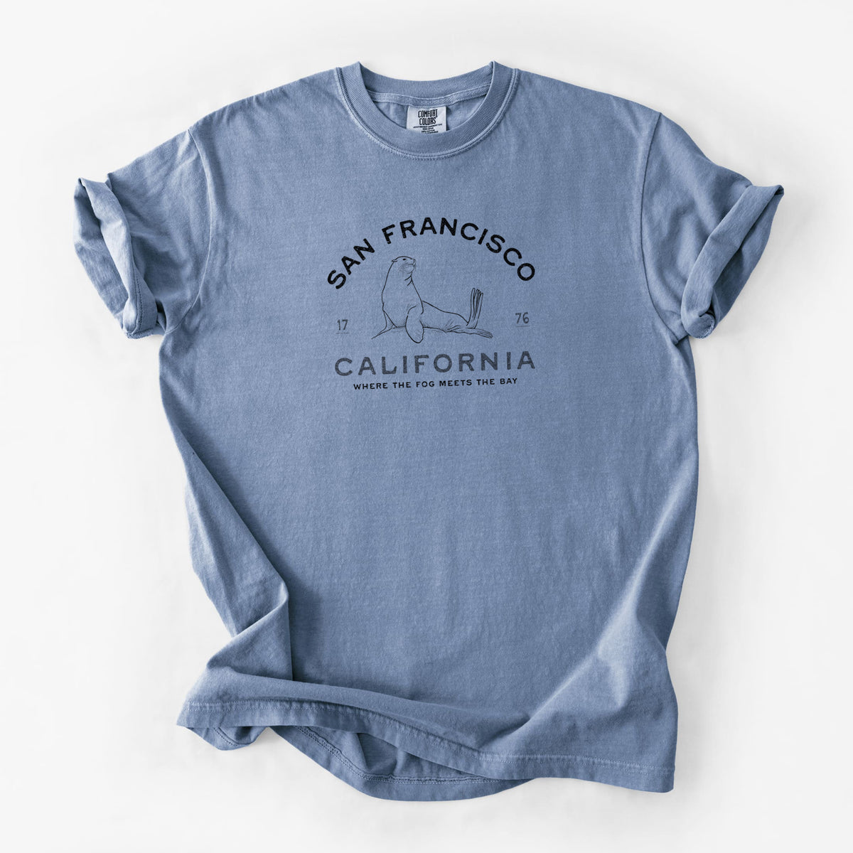 San Francisco California - Sea Lion - Unisex Comfort Colors Garment-Dyed Heavyweight T-shirt