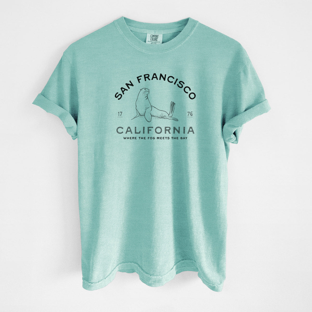 San Francisco California - Sea Lion - Unisex Comfort Colors Garment-Dyed Heavyweight T-shirt