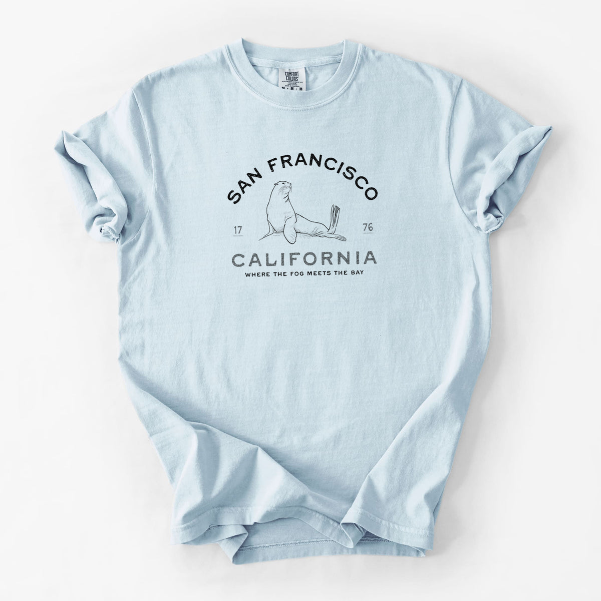 San Francisco California - Sea Lion - Unisex Comfort Colors Garment-Dyed Heavyweight T-shirt