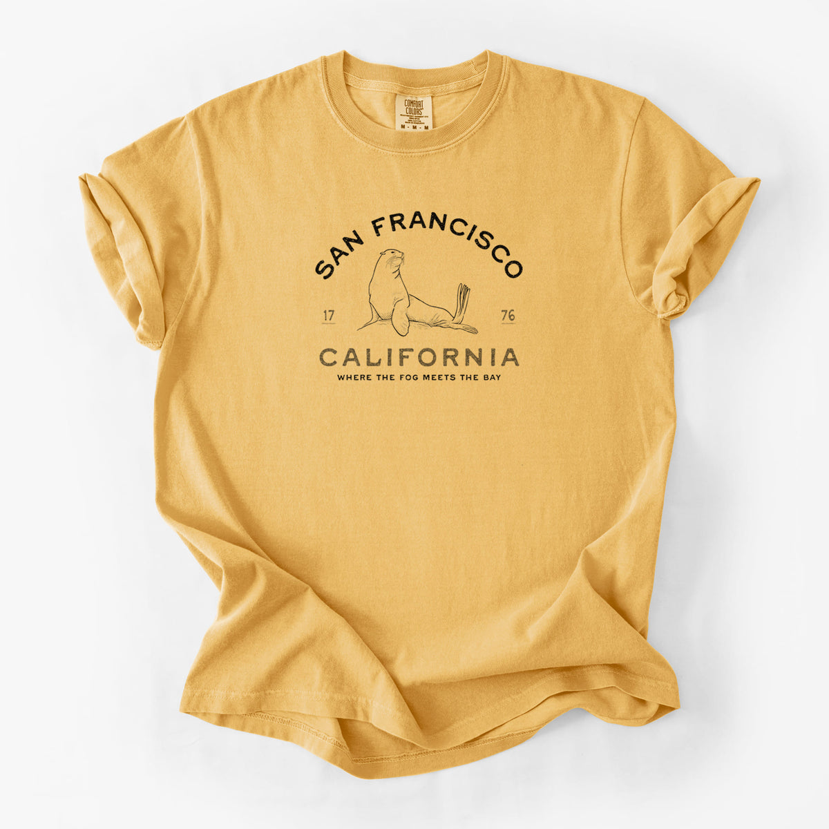 San Francisco California - Sea Lion - Unisex Comfort Colors Garment-Dyed Heavyweight T-shirt
