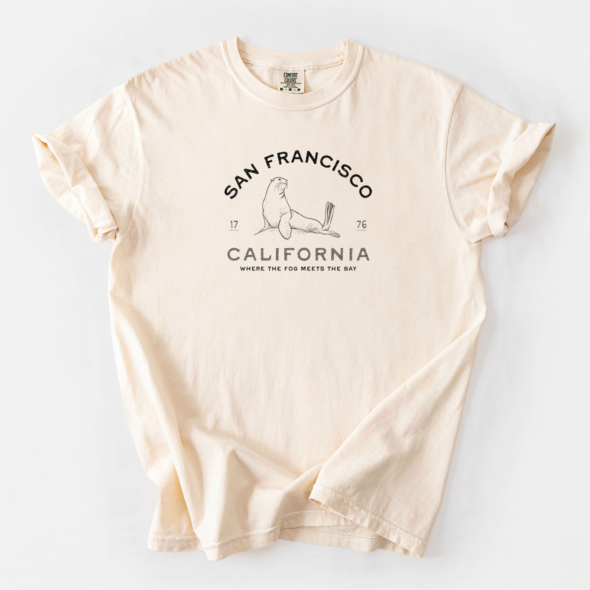 San Francisco California - Sea Lion - Unisex Comfort Colors Garment-Dyed Heavyweight T-shirt