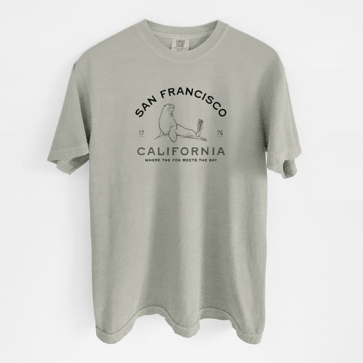 San Francisco California - Sea Lion - Unisex Comfort Colors Garment-Dyed Heavyweight T-shirt