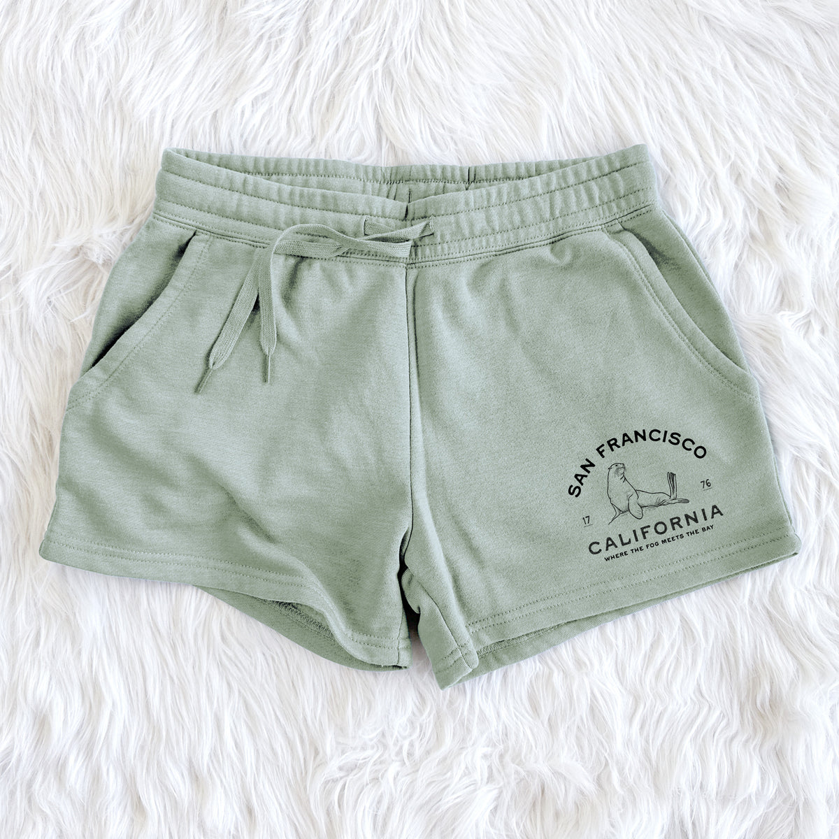 San Francisco California - Sea Lion - Women's Cali Wave Shorts