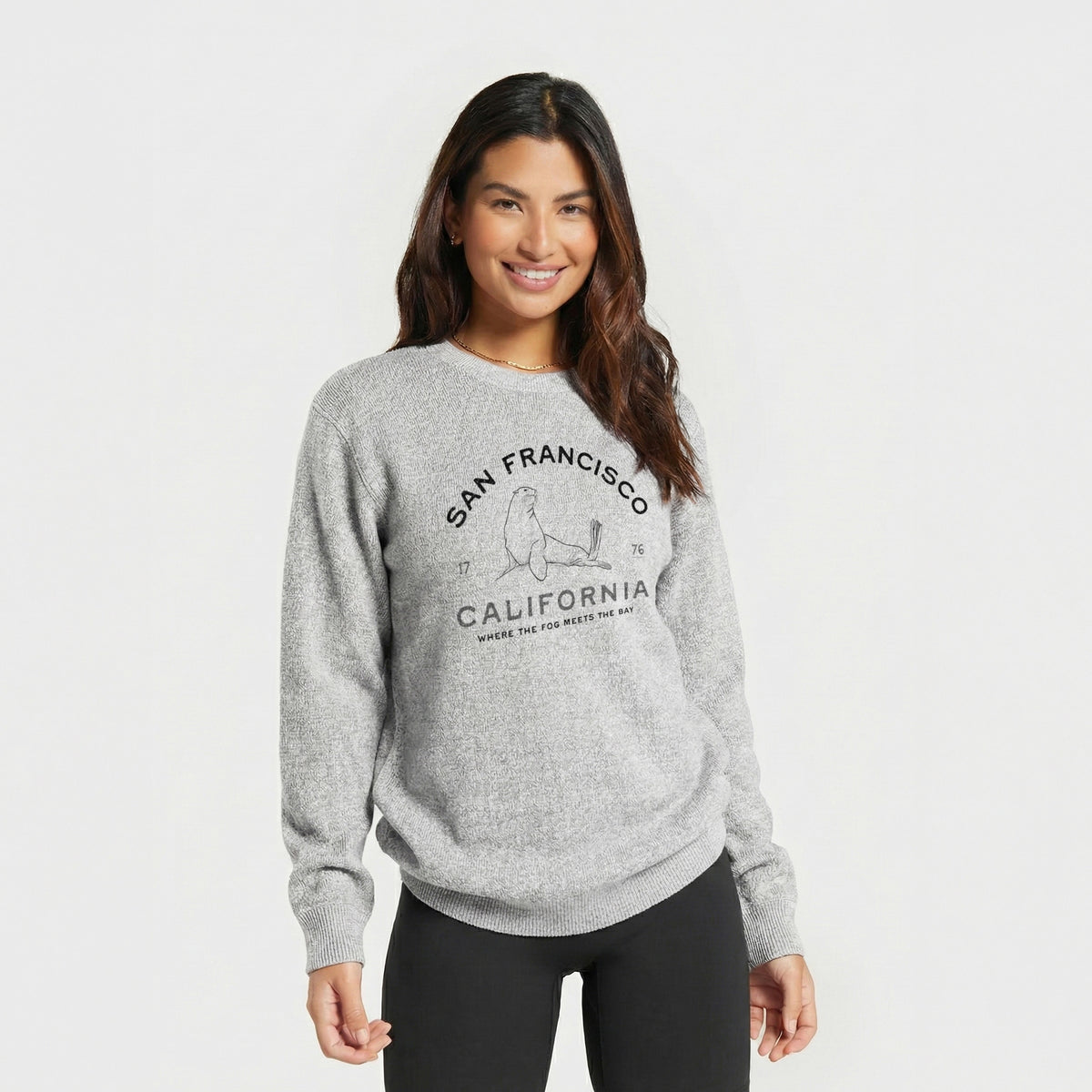 San Francisco California - Sea Lion - Knit Sweatshirt