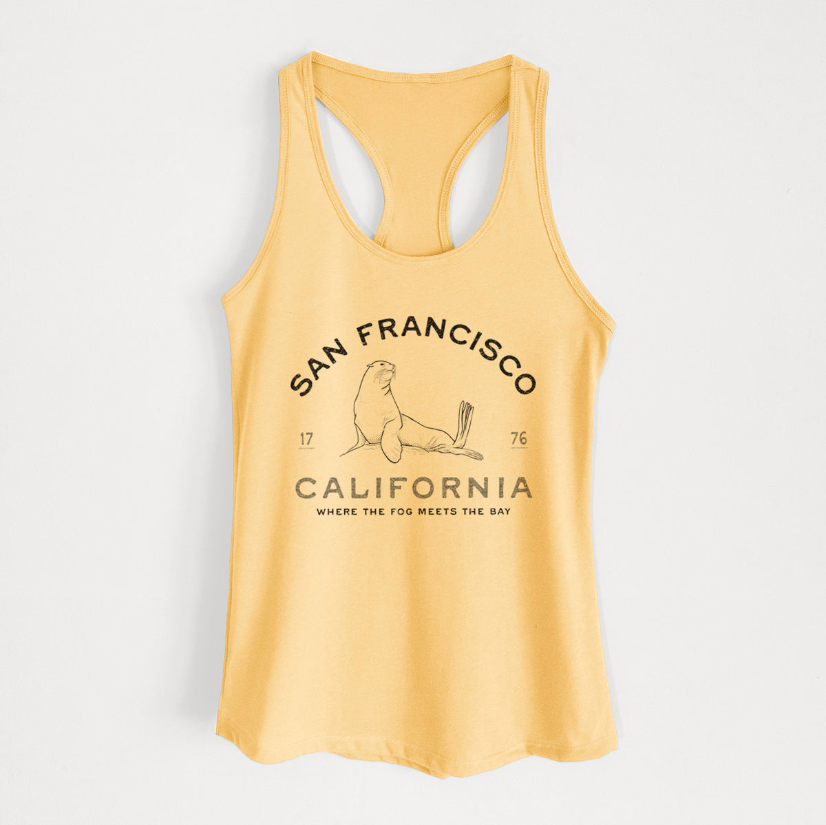 San Francisco California - Sea Lion - Women's Racerback Tanktop