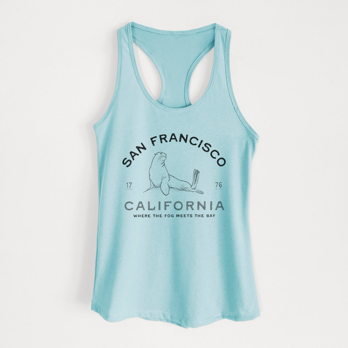 San Francisco California - Sea Lion - Women's Racerback Tanktop