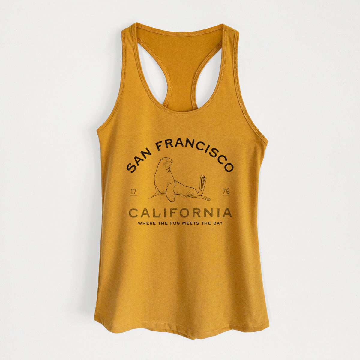 San Francisco California - Sea Lion - Women's Racerback Tanktop