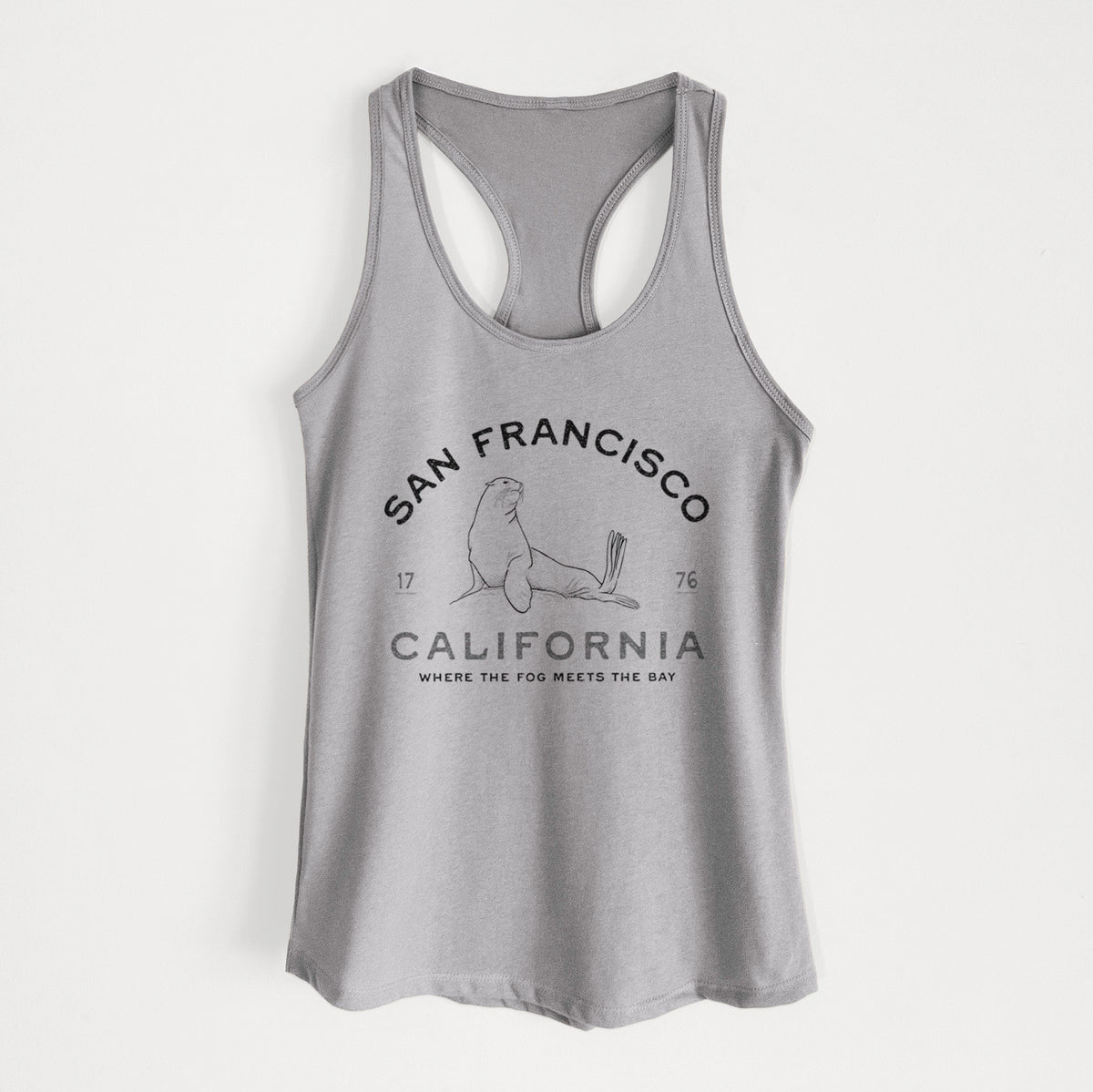 San Francisco California - Sea Lion - Women's Racerback Tanktop