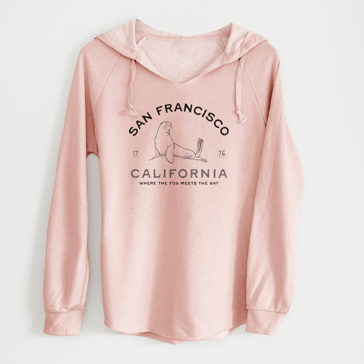San Francisco California - Sea Lion - Cali Wave Hooded Sweatshirt