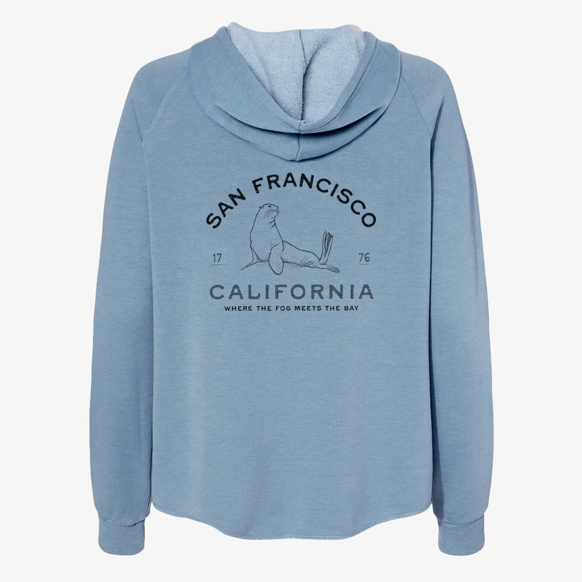 San Francisco California - Sea Lion - Women's Cali Wave Zip-Up Sweatshirt