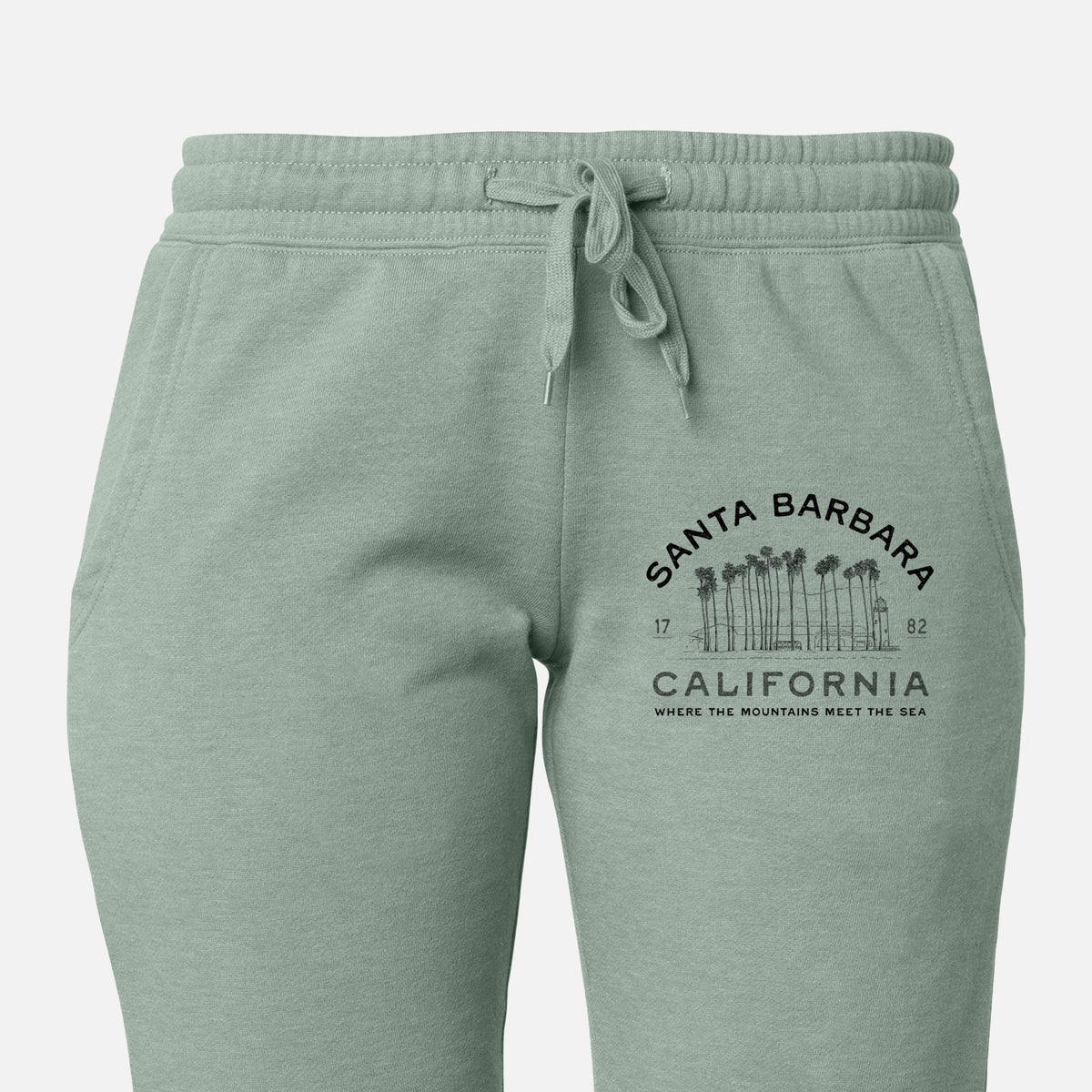 Santa Barbara California - Row of Palms - Women's Cali Wave Jogger Sweatpants