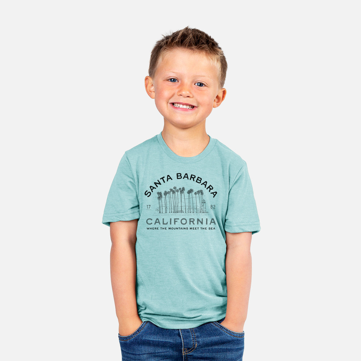 Santa Barbara California - Row of Palms - Toddler/Youth Shirt