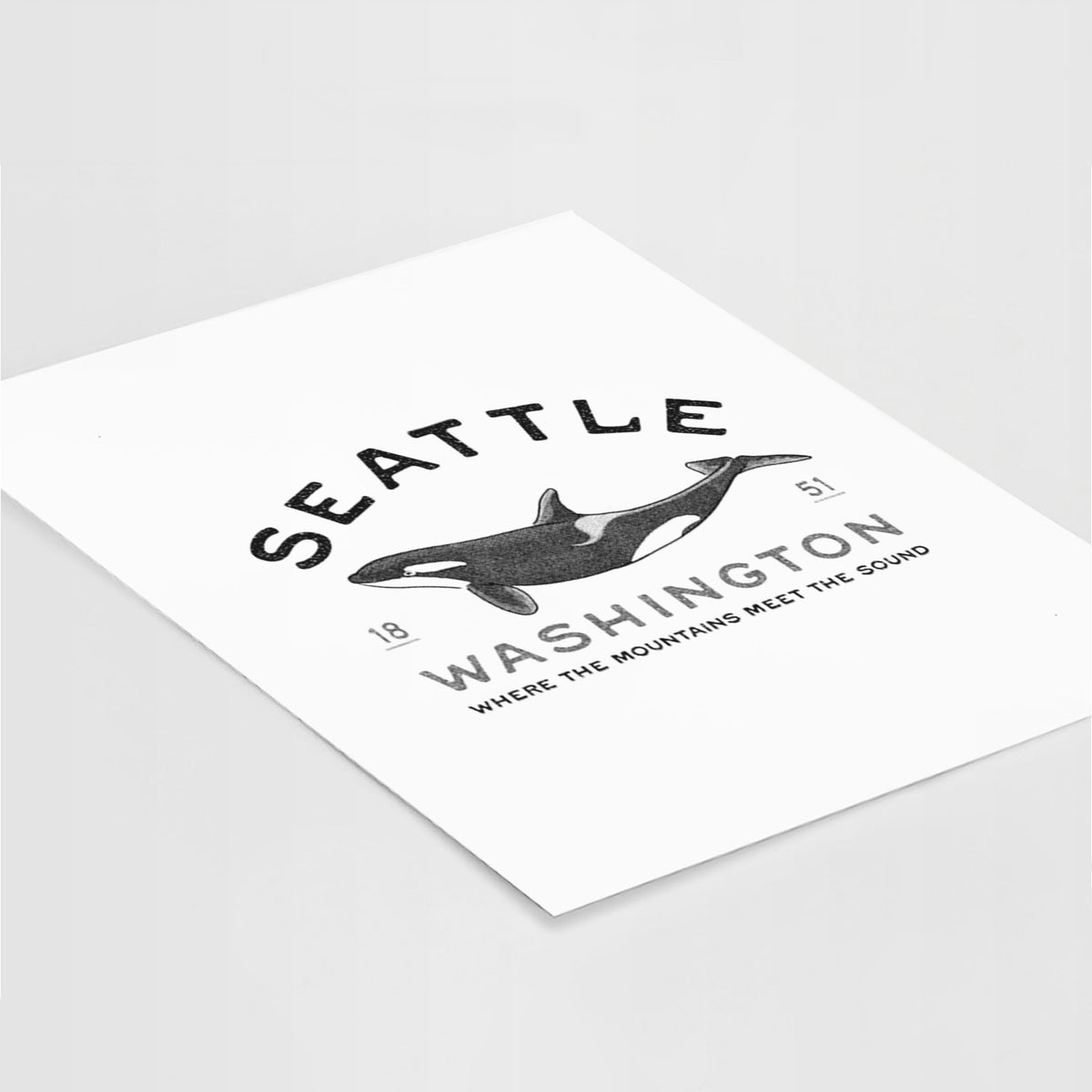 Seattle Washington - Orca - Fine Art Print