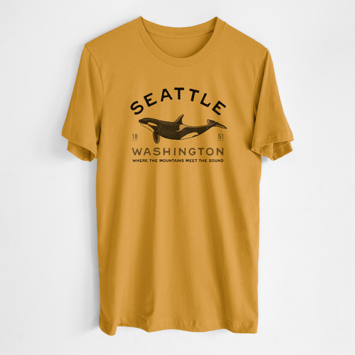 Seattle Washington - Orca - Lightweight 100% Cotton Unisex Crewneck