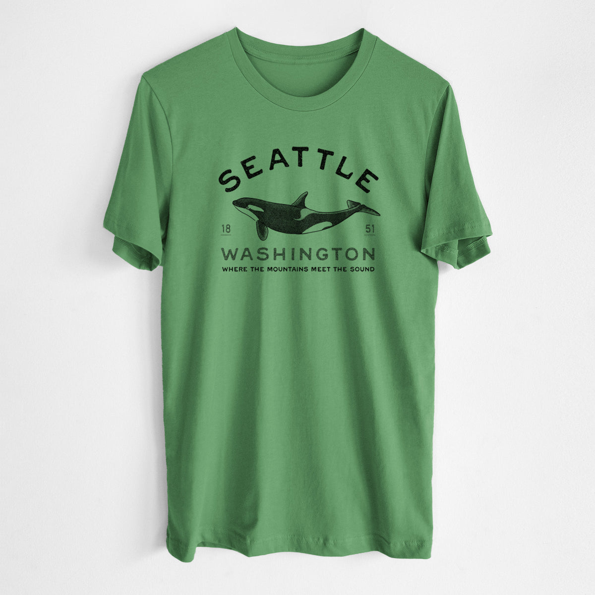 Seattle Washington - Orca - Lightweight 100% Cotton Unisex Crewneck