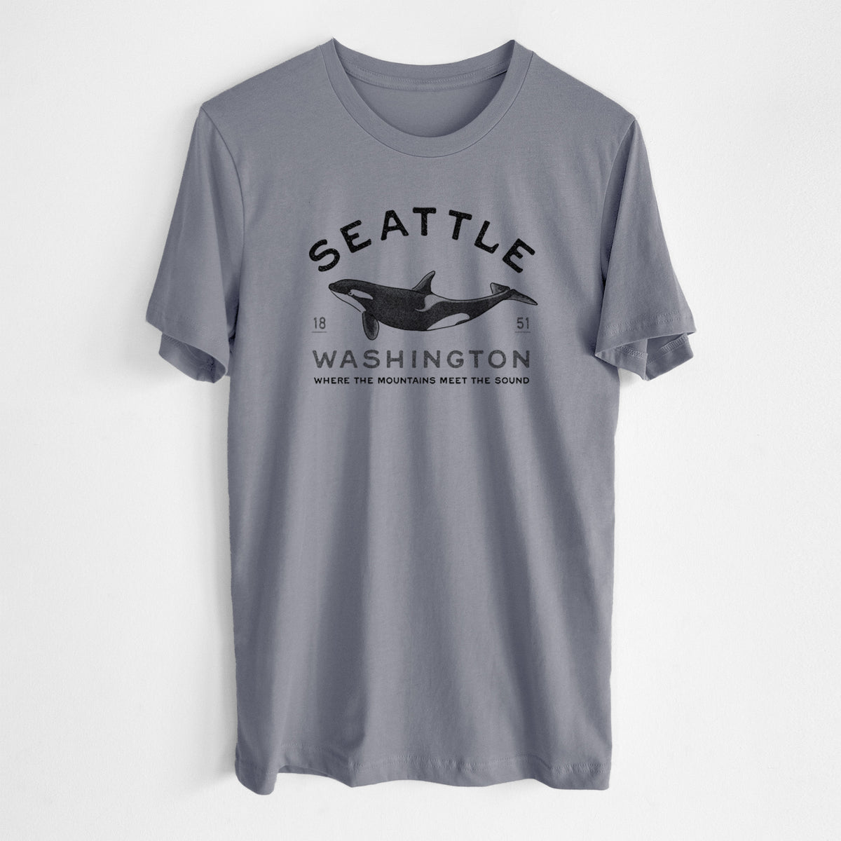 Seattle Washington - Orca - Lightweight 100% Cotton Unisex Crewneck