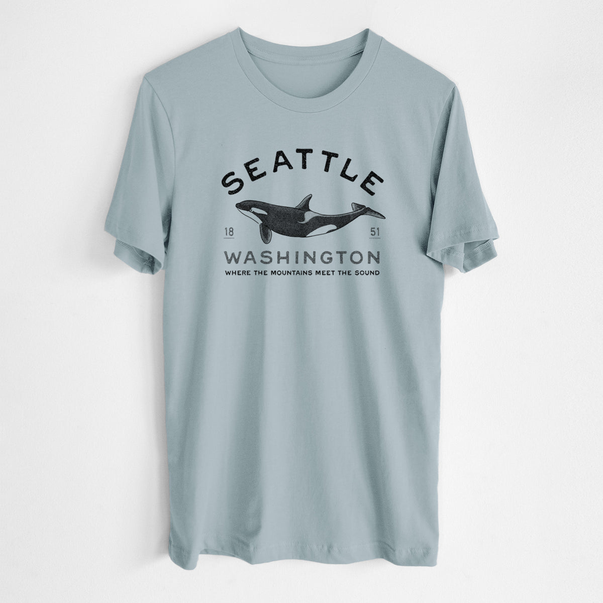 Seattle Washington - Orca - Lightweight 100% Cotton Unisex Crewneck