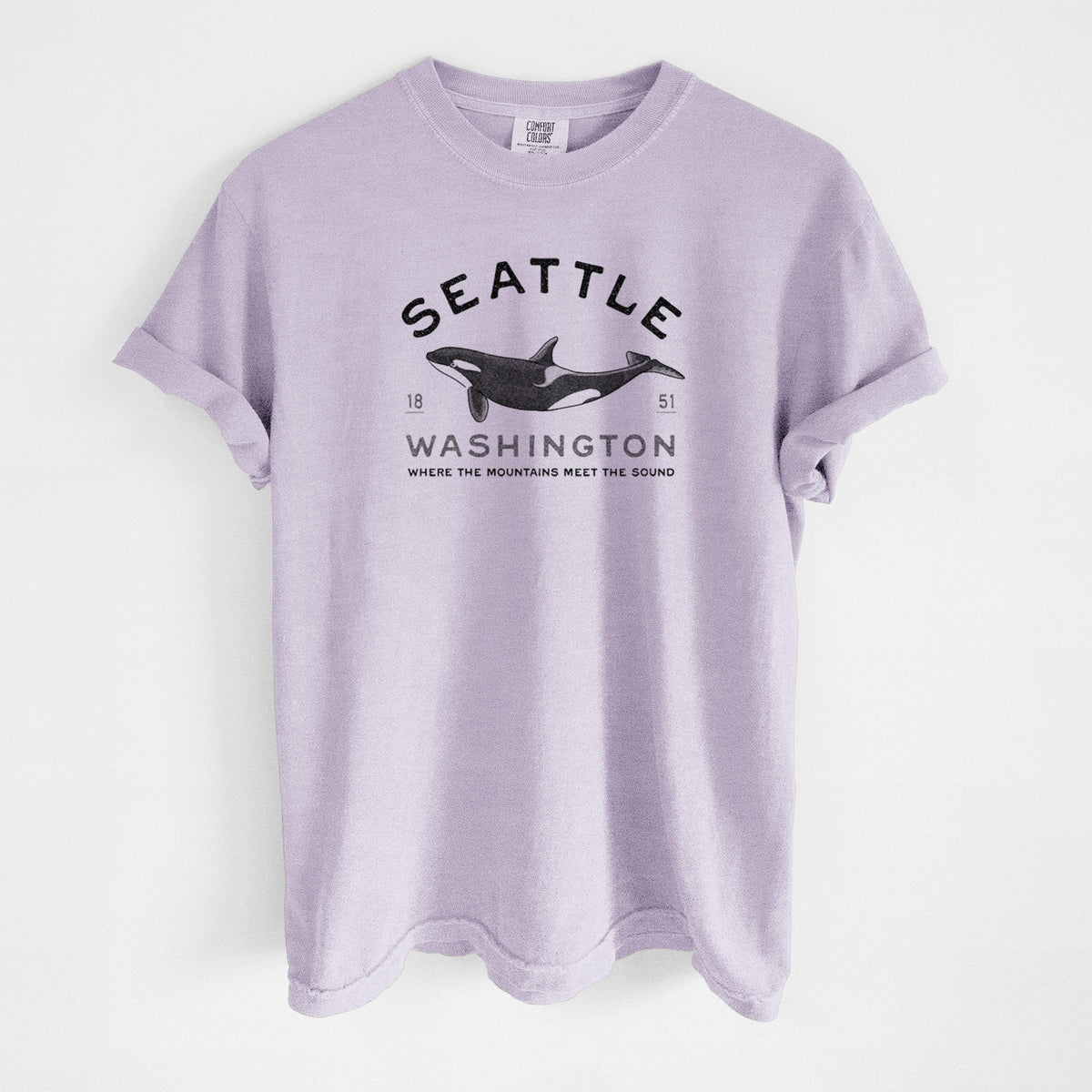 Seattle Washington - Orca - Unisex Comfort Colors Garment-Dyed Heavyweight T-shirt