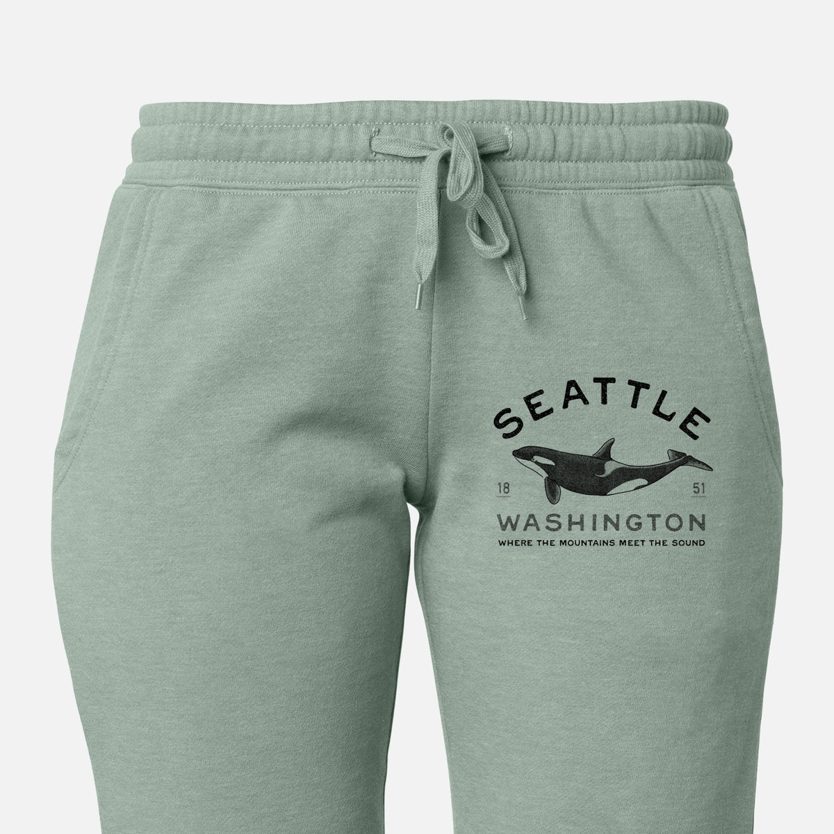 Seattle Washington - Orca - Women's Cali Wave Jogger Sweatpants