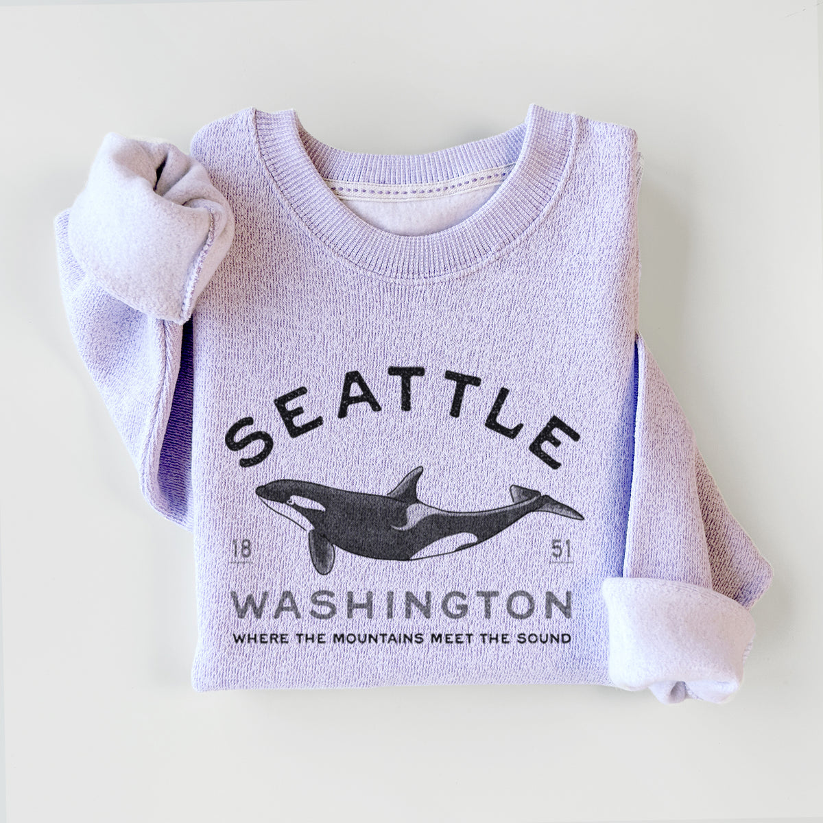 Seattle Washington - Orca - Knit Sweatshirt