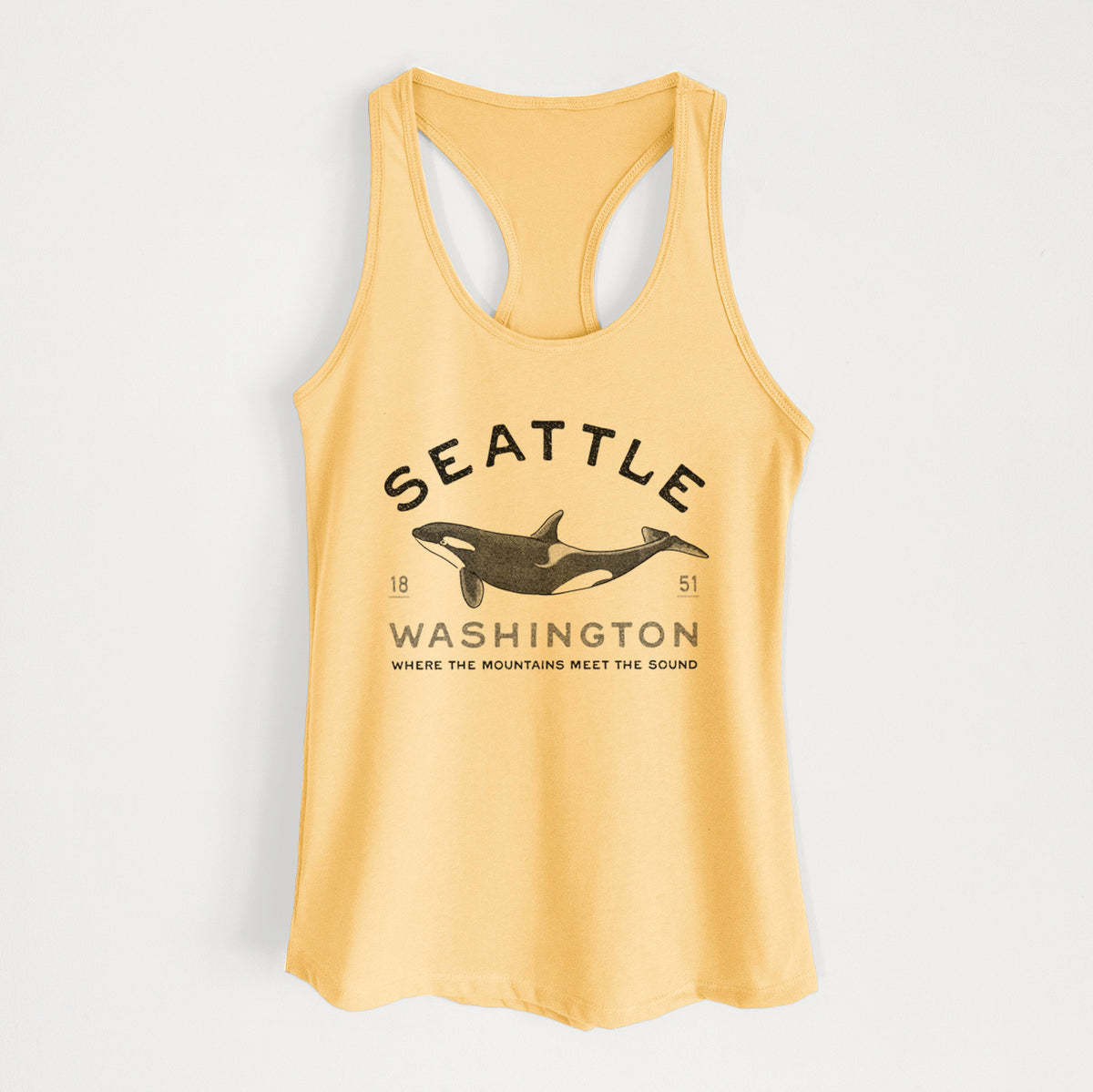 Seattle Washington - Orca - Women's Racerback Tanktop