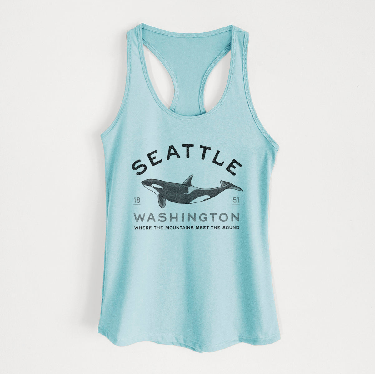 Seattle Washington - Orca - Women's Racerback Tanktop