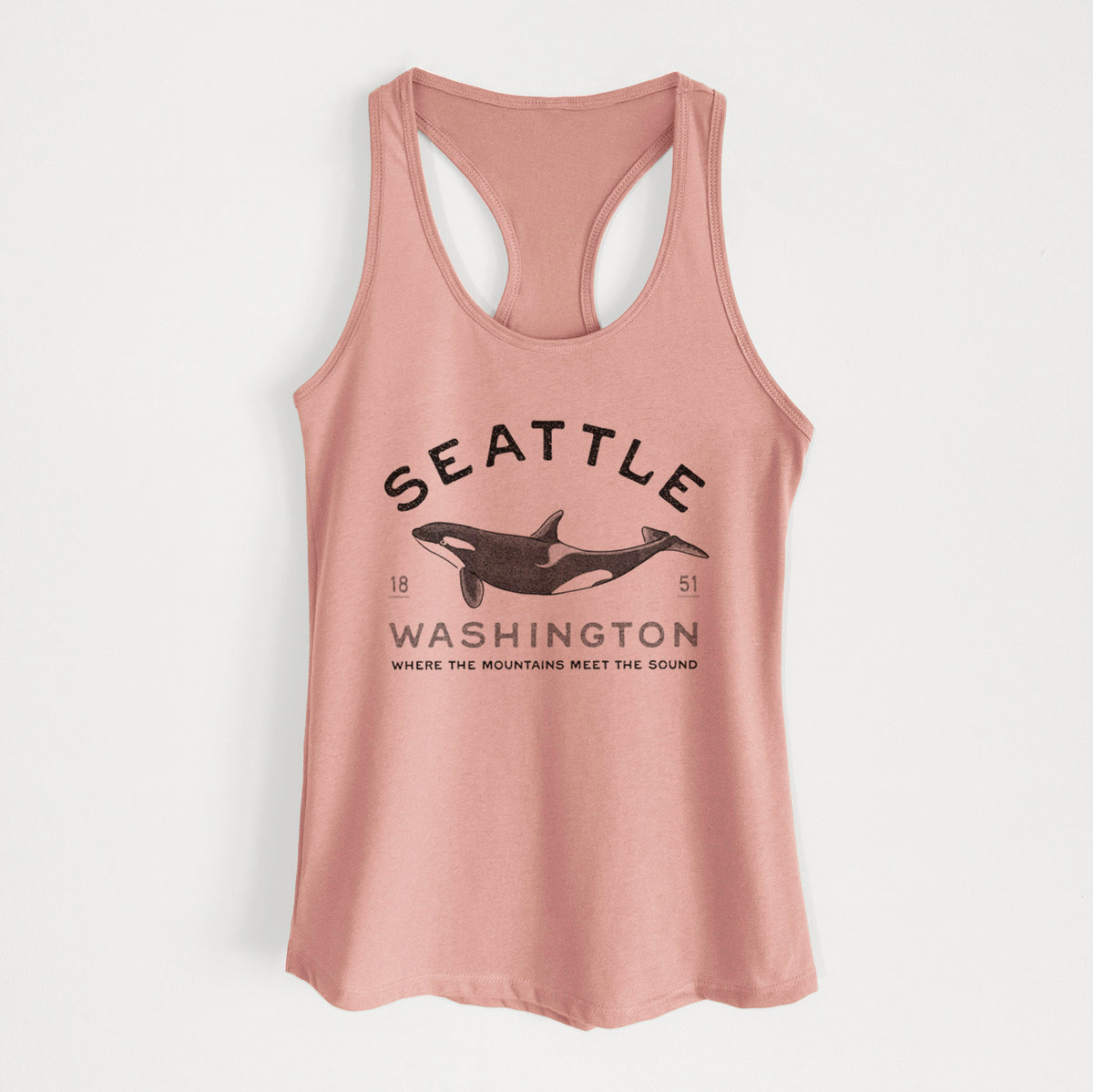 Seattle Washington - Orca - Women's Racerback Tanktop