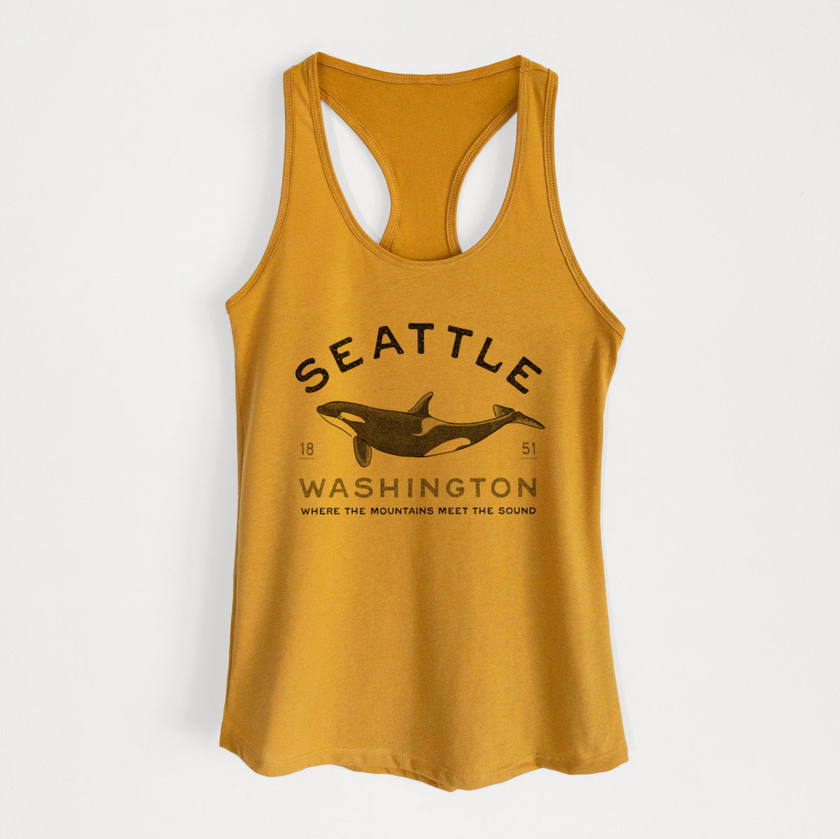 Seattle Washington - Orca - Women's Racerback Tanktop
