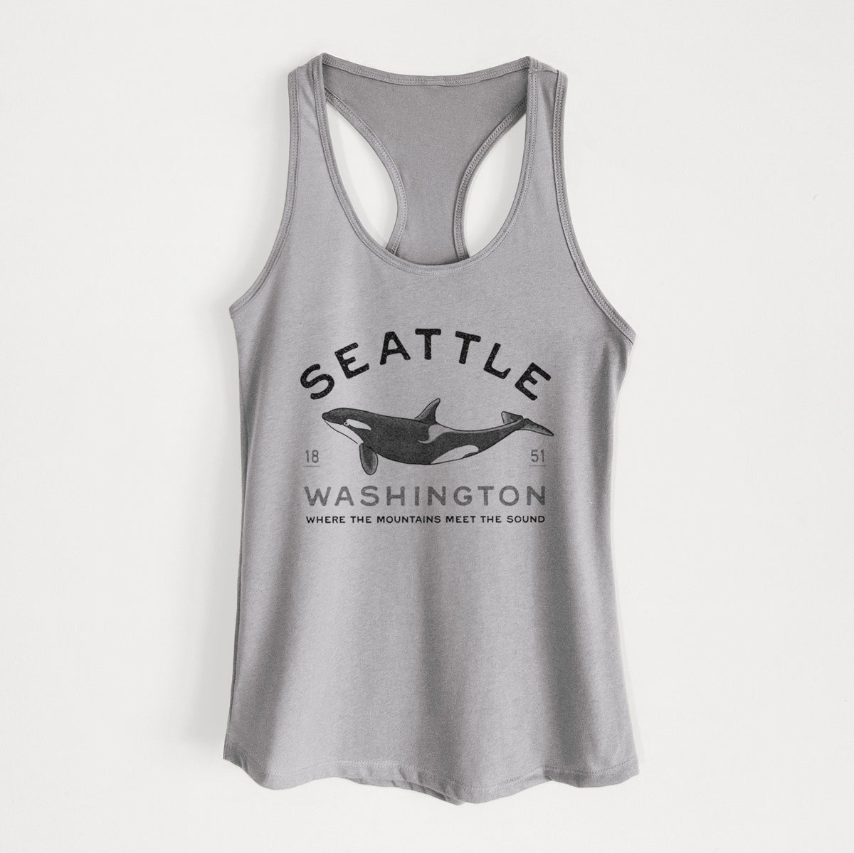 Seattle Washington - Orca - Women's Racerback Tanktop
