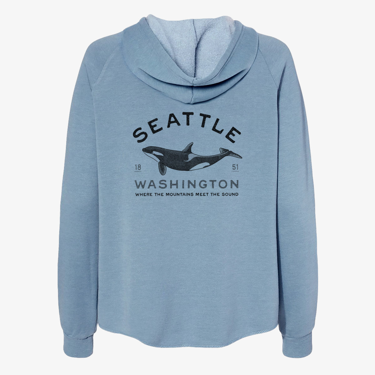 Seattle Washington - Orca - Women's Cali Wave Zip-Up Sweatshirt