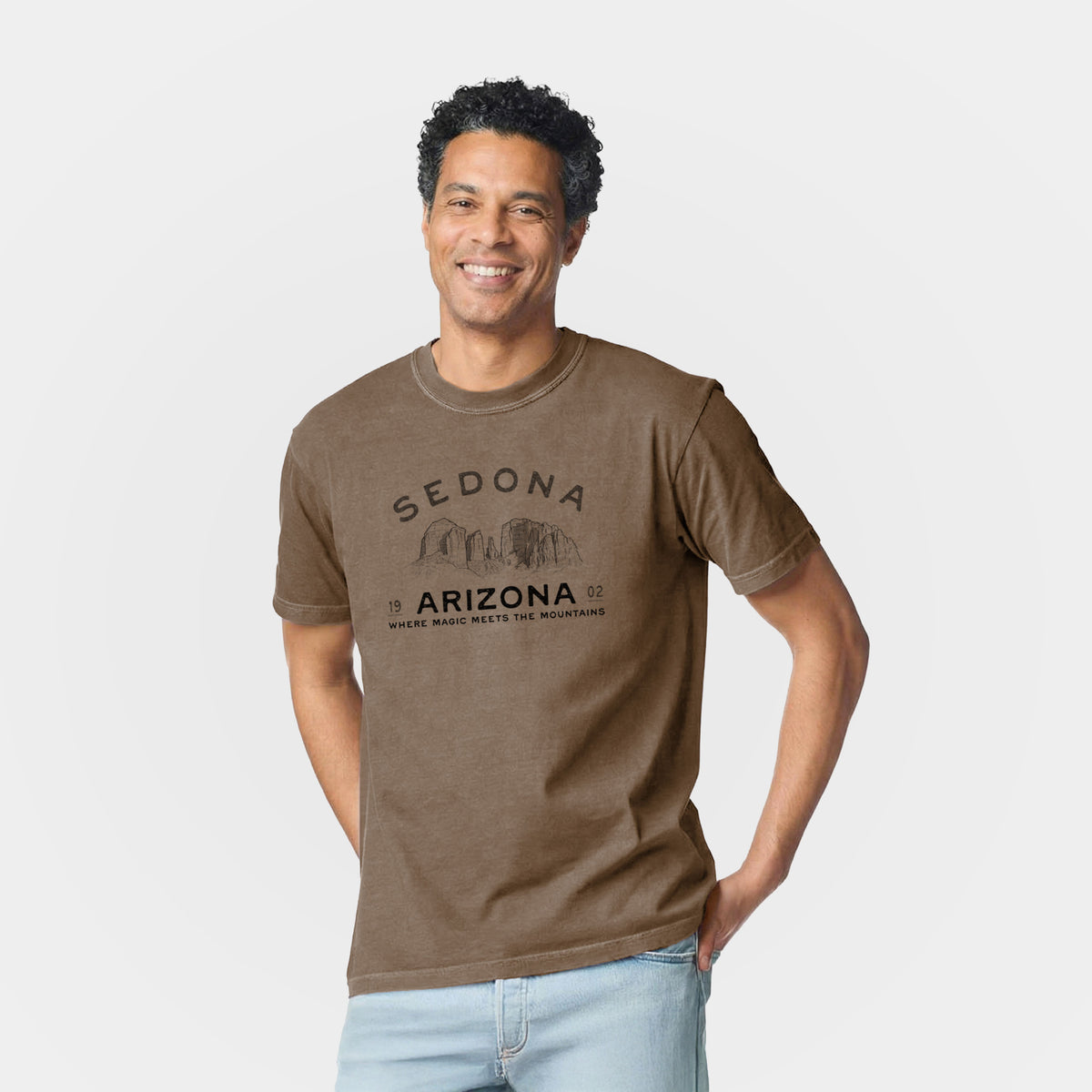 Sedona Arizona Cathedral Rock - Unisex Comfort Colors Garment-Dyed Heavyweight T-shirt