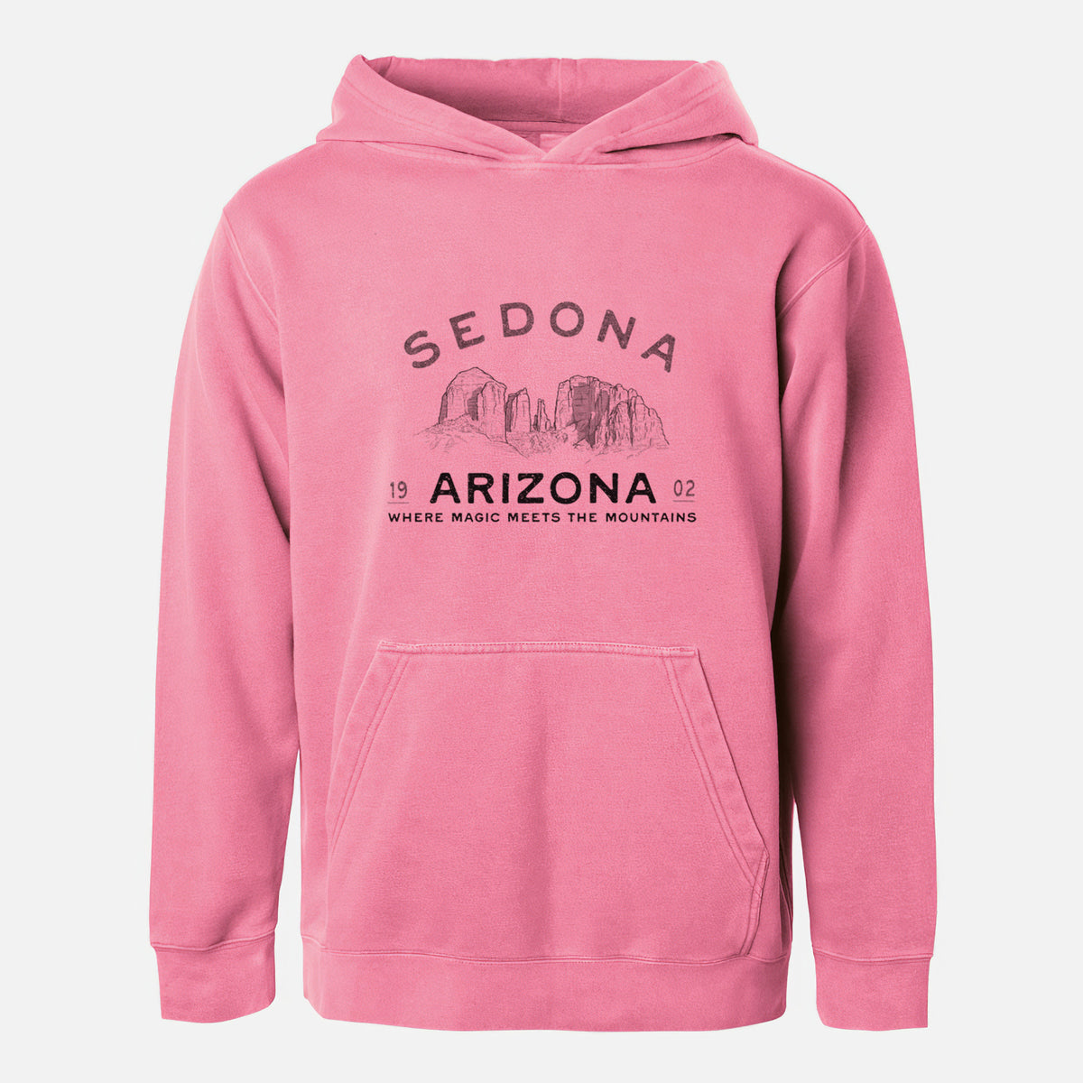 Sedona Arizona Cathedral Rock - Youth Pigment Dyed Hoodie