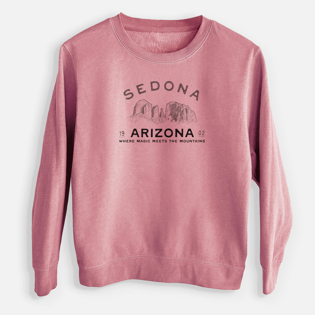 Sedona Arizona Cathedral Rock - Youth Lightweight Crewneck Sweatshirt
