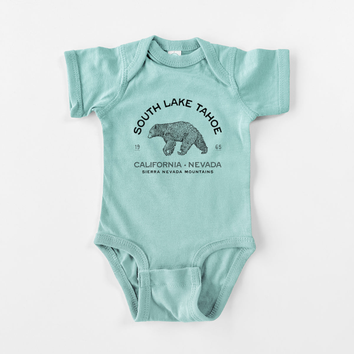 South Lake Tahoe Black Bear - Baby Fine Jersey Bodysuit
