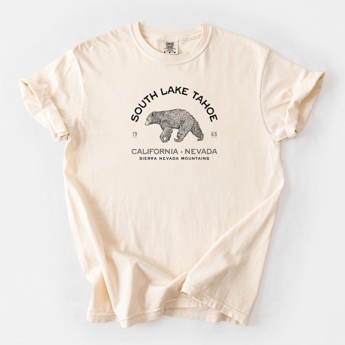 South Lake Tahoe Black Bear - Unisex Comfort Colors Garment-Dyed Heavyweight T-shirt