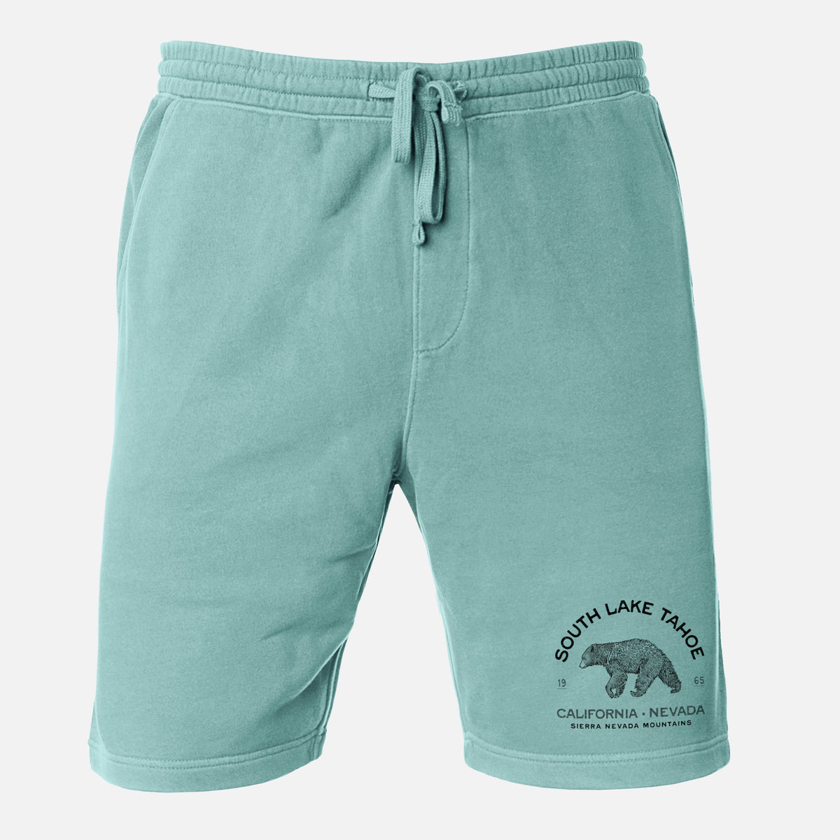 South Lake Tahoe Black Bear - Unisex Pigment Dyed Shorts