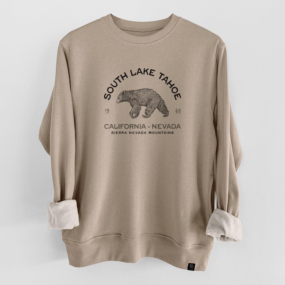 South Lake Tahoe Black Bear  - Unisex Reclaimed Crewneck Sweatshirt